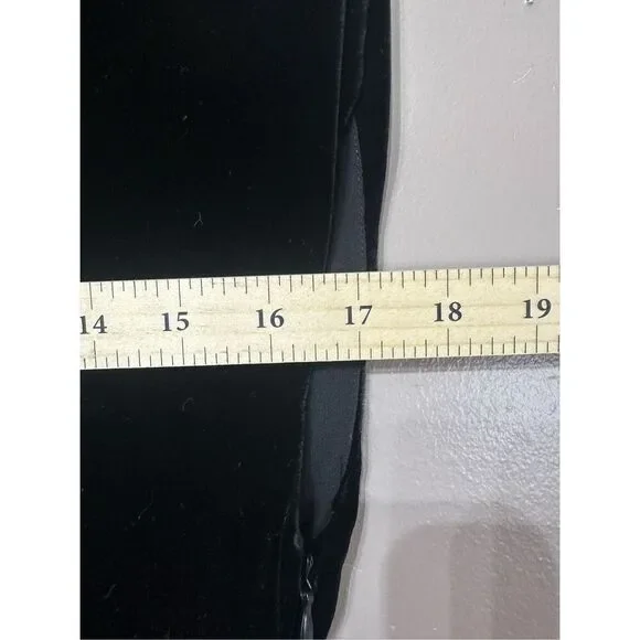 NWT MASSIMO DUTTI Short Velvet Asymmetric Sleeves Black Dress Women's Medium - Picture 8 of 12